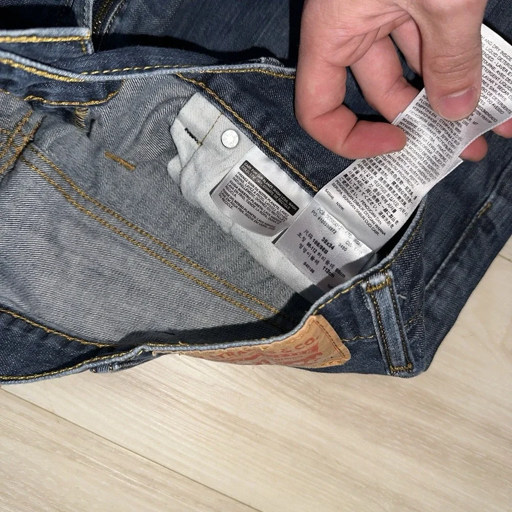 Levi's 569 Jeans Men's 38x31 Blue Loose Straight Fit Baggy Wide‎ Leg Dark Denim